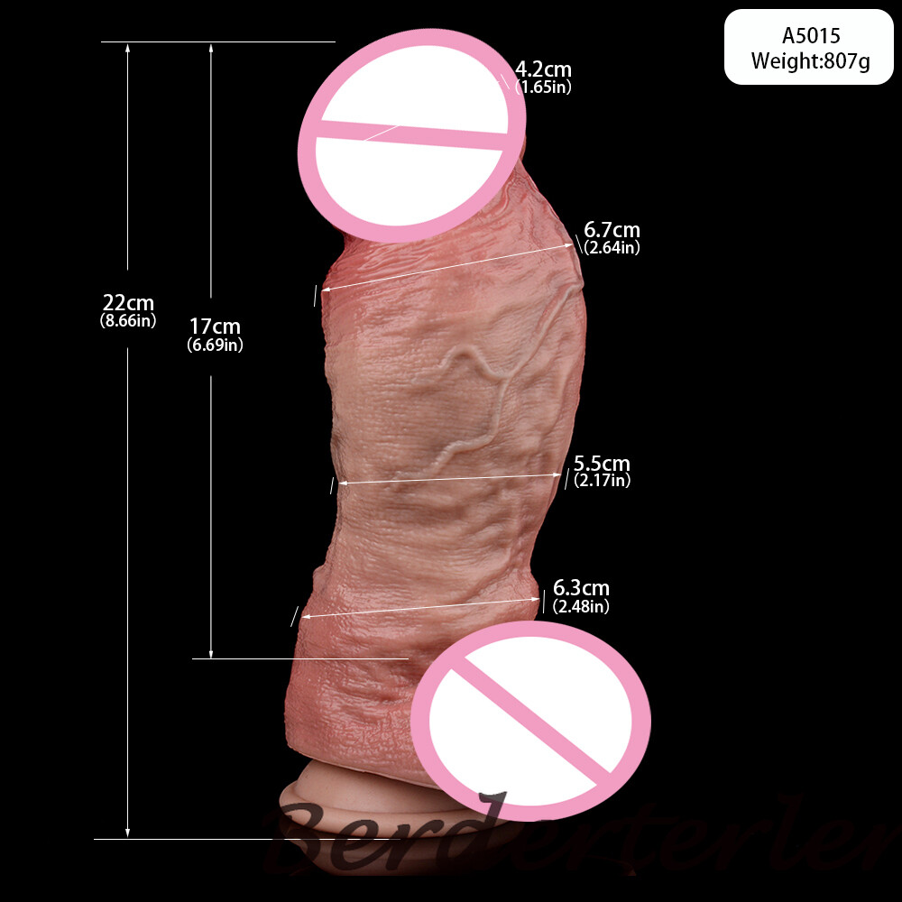 19cm Dual Density Dildo Realistic Dick With Sucker Double Layer Penis