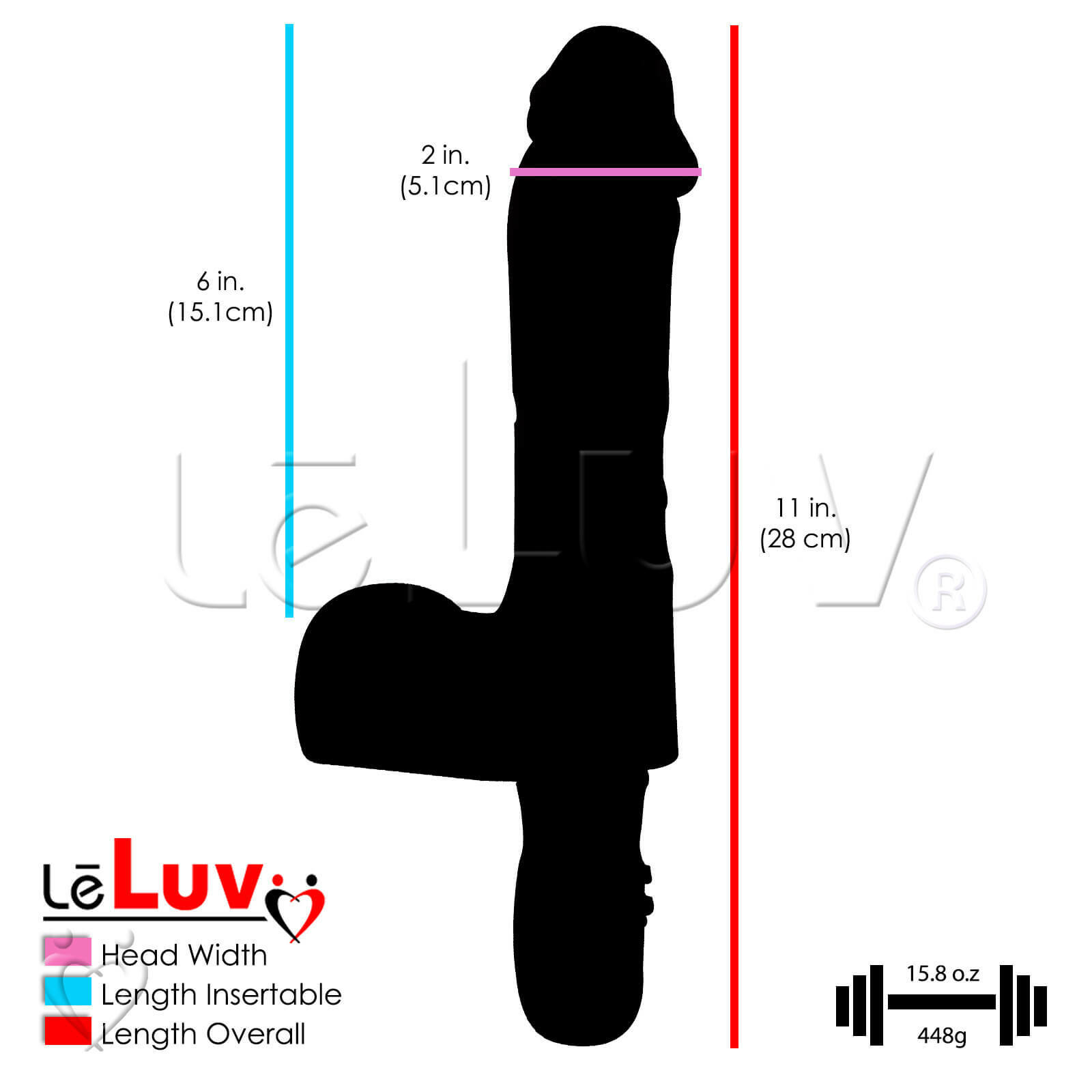 Vibrator Futuristic LeLuv Cyber Dong Realistic Glowing
