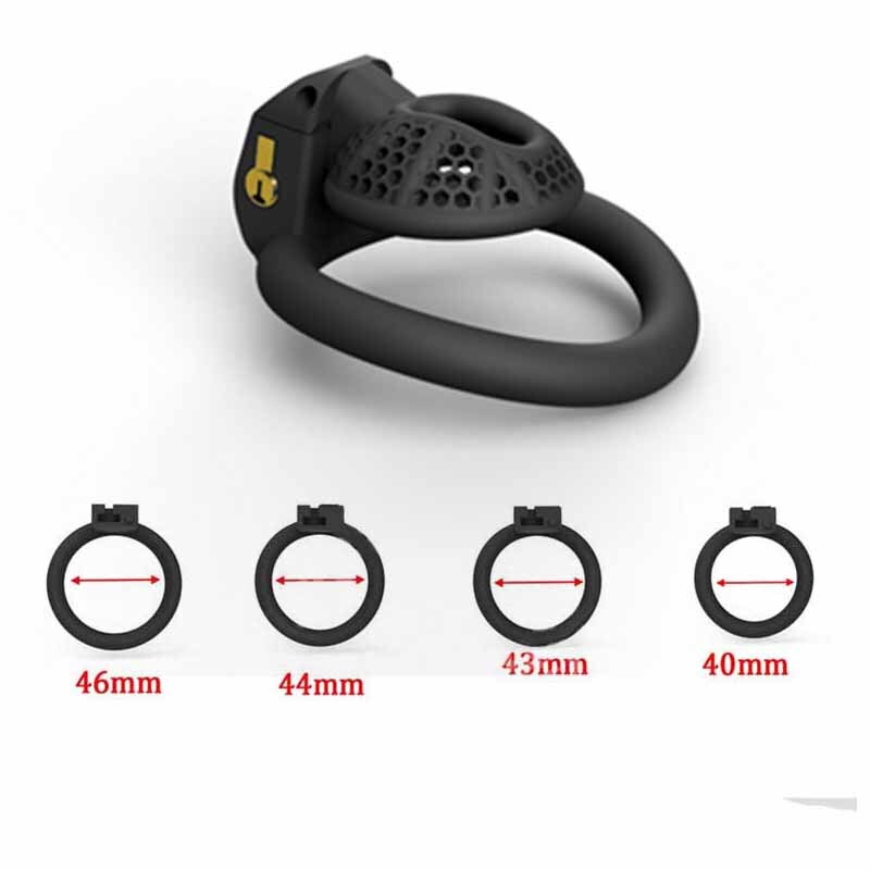 New Male Chastity Cage Device Realistic Sissy Men Lock Clitty Sissy with 4 Rings