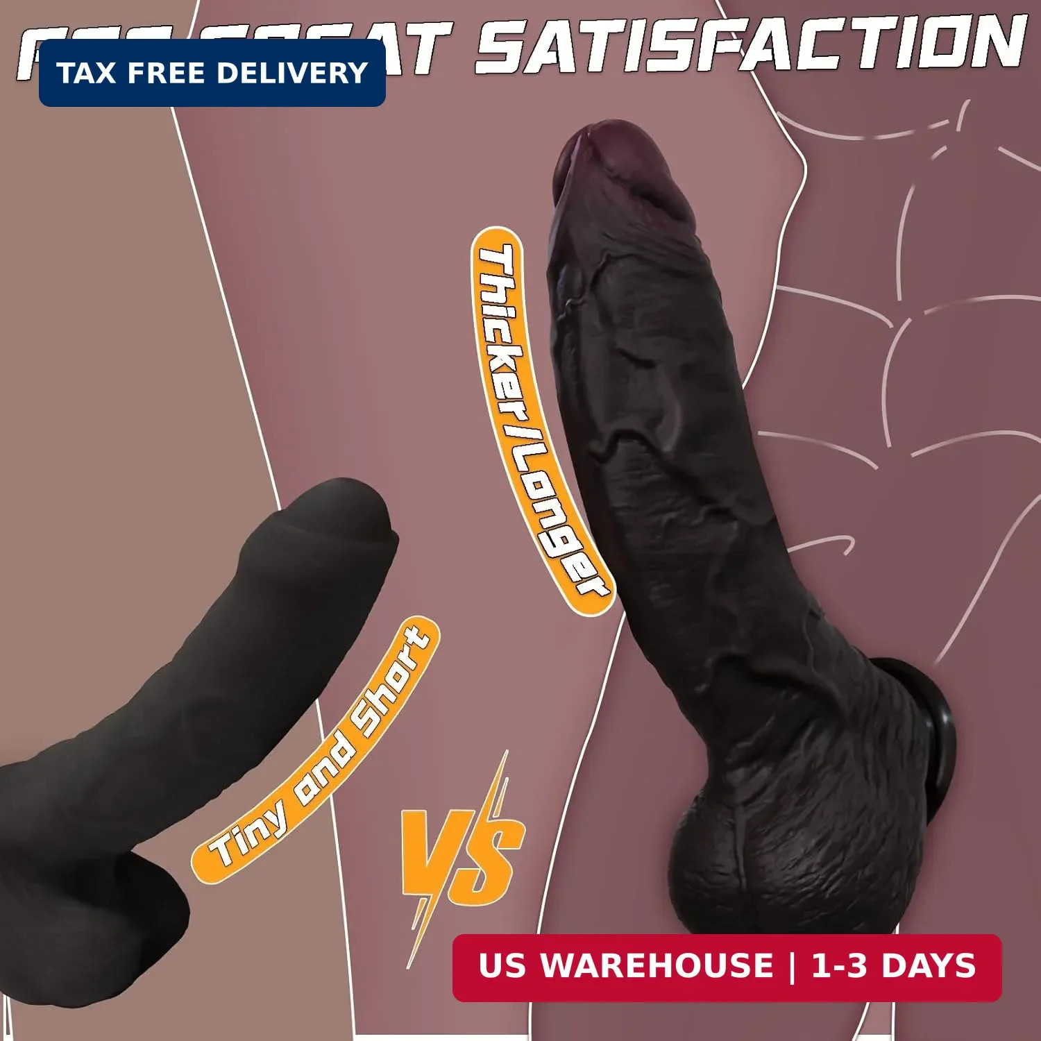 9.8 Inch Black Thick Big Dildo, Dual Density Silicone Soft Real Skin Touch Dildo