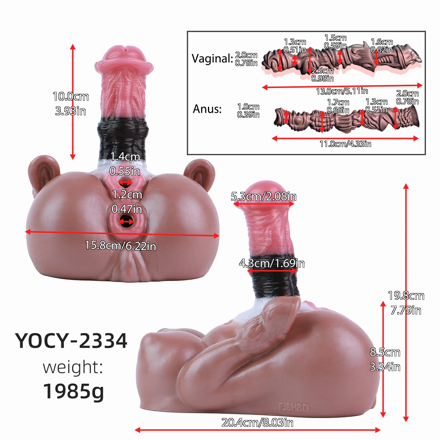 3D Dual-Channel Male Masturbator Dildo Women Masturbation Penis G-spot Sex Toys
