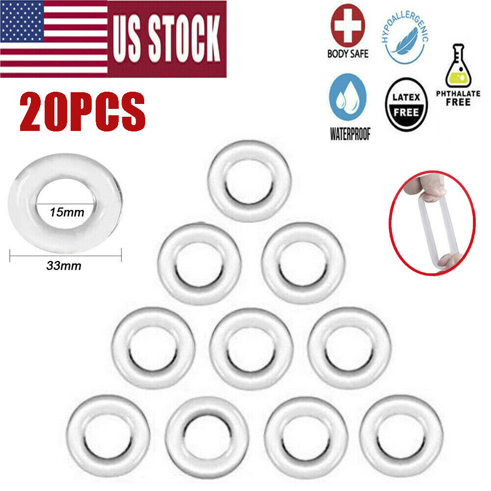 20PCS Cock Ring Adjustable Super Strong Stay Harder Penis Rings Cockring For Men