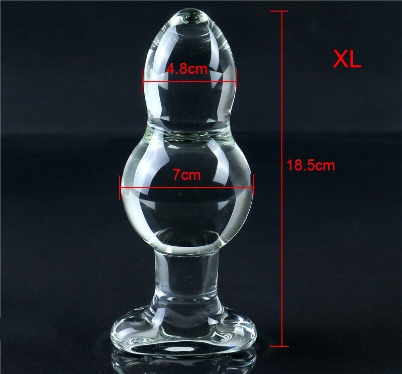 Unisex Anal Ball Glass Butt Plug Large Sexual Toys Glass Plug Anal Dilation Huge