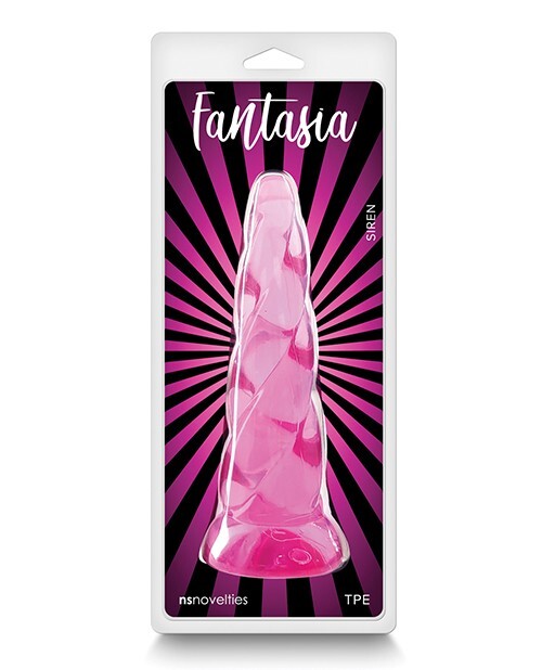 Fantasia Siren 7 Inch Ribbed TPE Dildo by NS Novelties