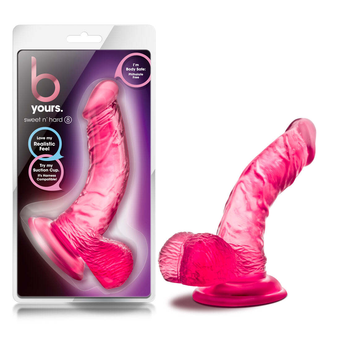 Blush B Yours -6.5” Soft Realistic Feel Stimulating Curved Dildo – Suction Cup