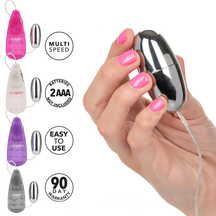 Bullet Vibrator Massager Egg Multi-Speed Sex Toy Mini Discreet Silver Classic