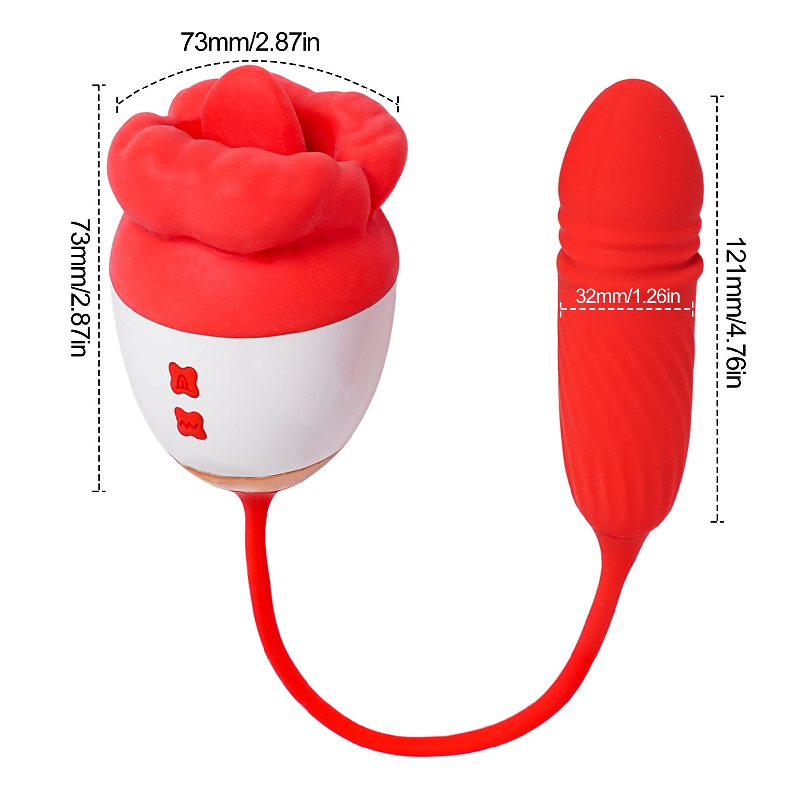 3in1 Licking-Tongue-Vibrator-G-Spot-Clit-Massager Thrusting Dildo Orgasm Sex Toy