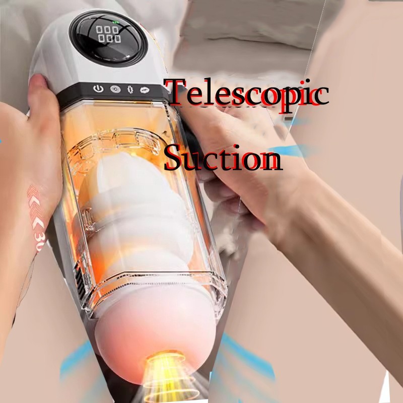 Male Masturbaters Automatic HandsFree Telescopic Cup Sucking Stroker Men Sex Toy
