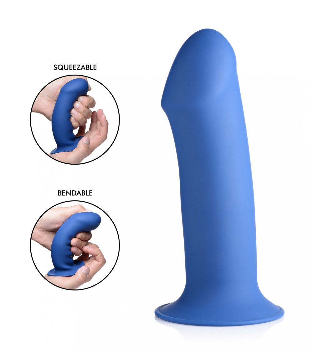Squeeze-It Squeezable Thick dildo-dong Sex Toy 6.9in Silicone suction cup Base