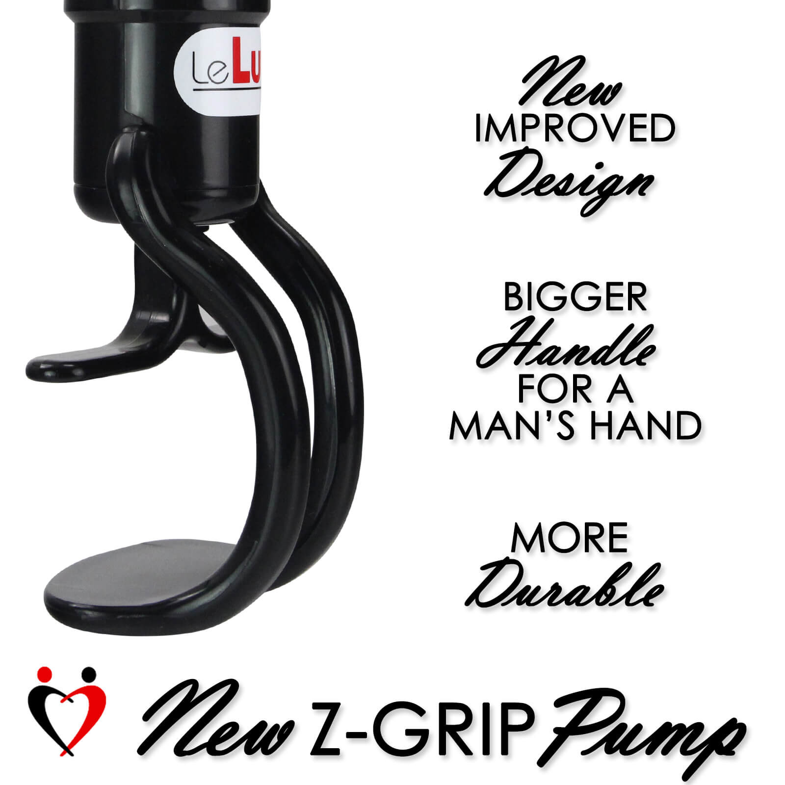 LeLuv Penis Pump EasyOp Zgrip with 3 Sizes, Clear Sleeves & 4 Jelly Rings