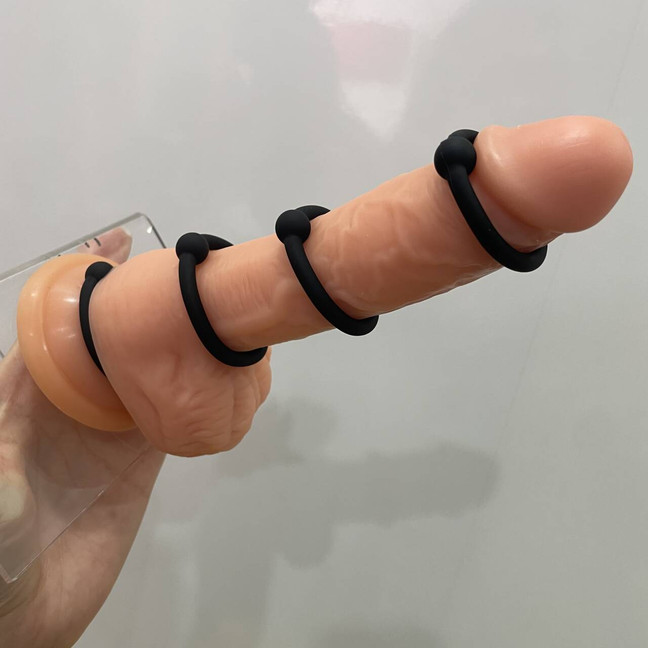 7PCS Cock Ring Silicone Super Stretchy Strong Stay Hard Penis Rings Men Sex Toys