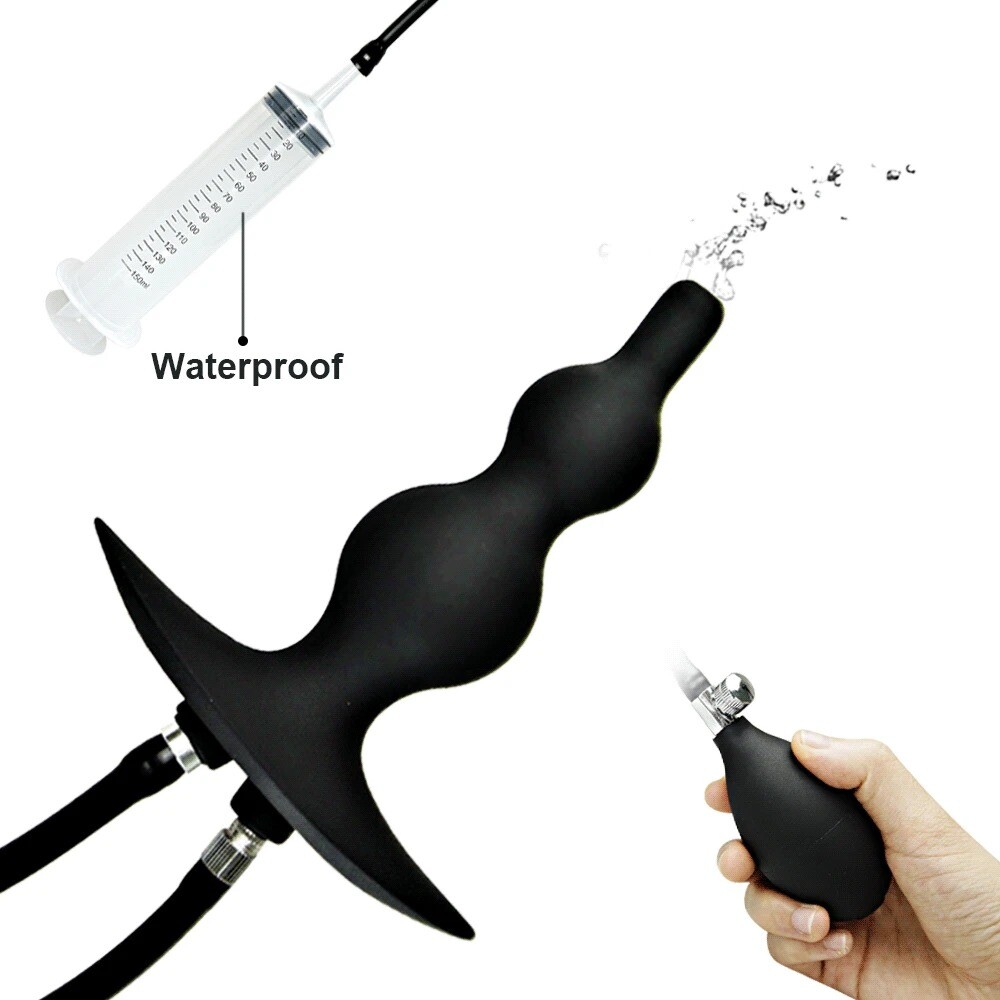 Inflatable Colon Cleanser Shower Enema Douche Nozzle Silicone Anal Cleaner Toys
