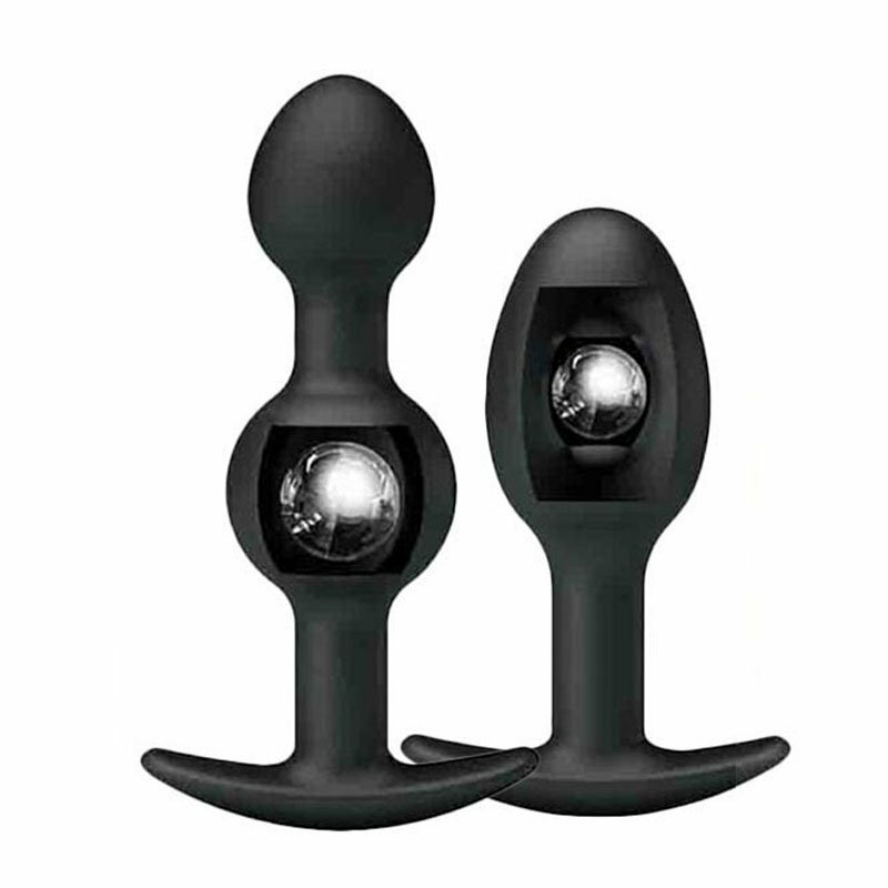 Beginner Wearable Anal Beads Butt Plug with Inner Rotating Balls Anal Trainer