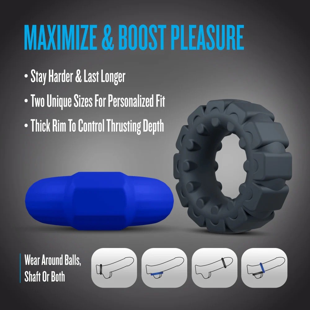 Super Stretchy Performance Plus Engage 2 Penis Enhancer Cock Ring Set