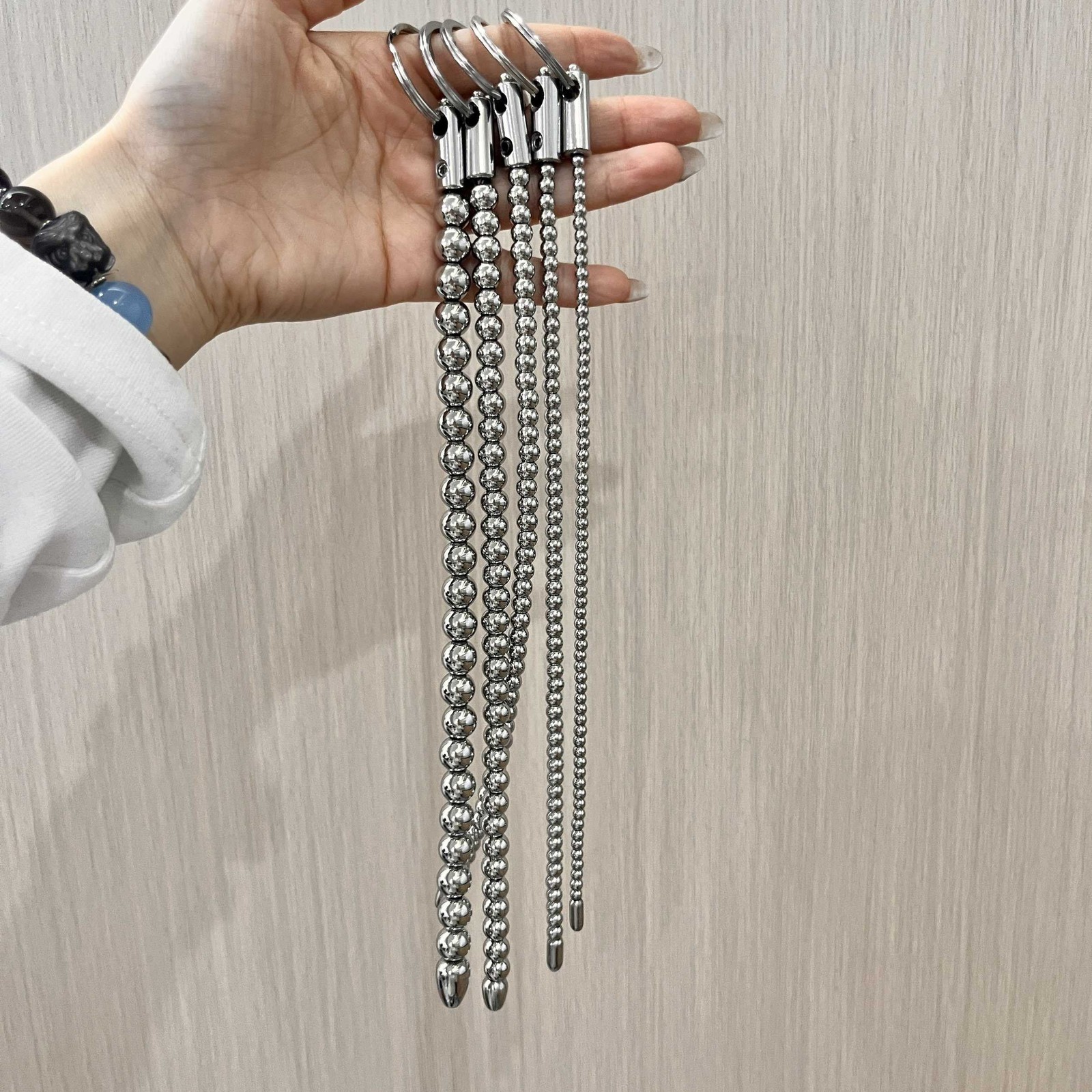 Stainless Steel Penis Plug Dilator Enhancer Sounding Penis Ring Stimulator Man