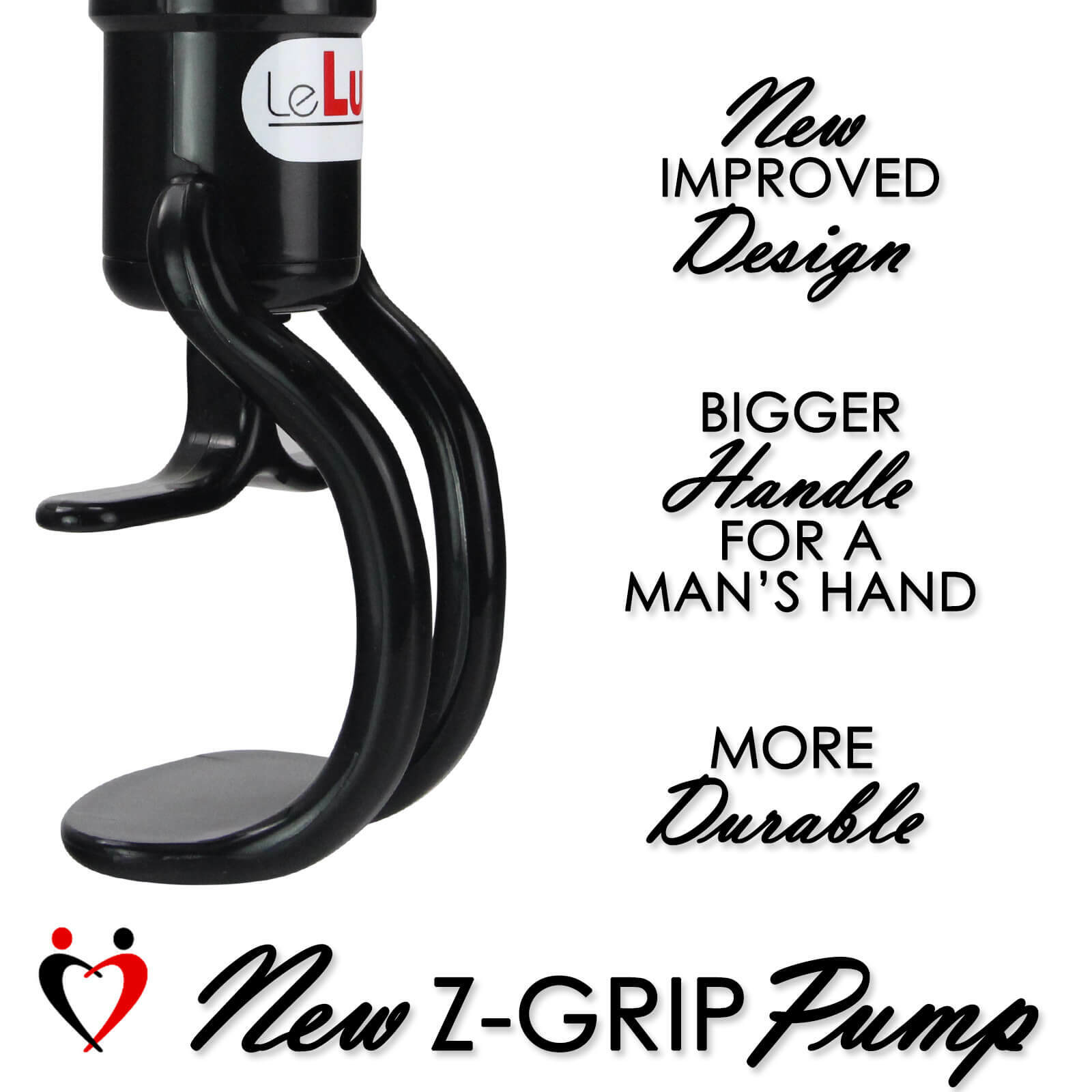 LeLuv Penis Pump 12 Inch Large EasyOp Zgrip Black Seal & 4 Jelly Clitoral Rings
