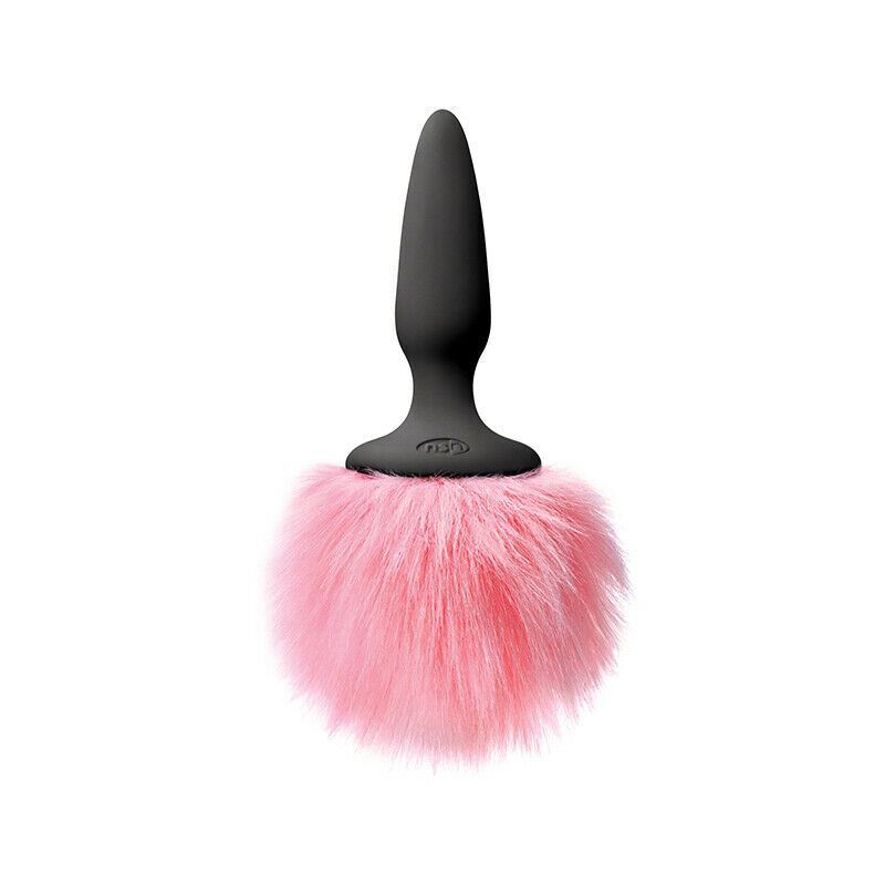 Bunny Tails Mini Fur 5.31 in Silicone Non-Vibrating Anal Plug