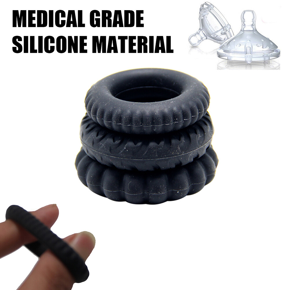 1/3pcs Silicone Cock/Penis Ring for Men Time Delay Enhancer Sex Aid Tool
