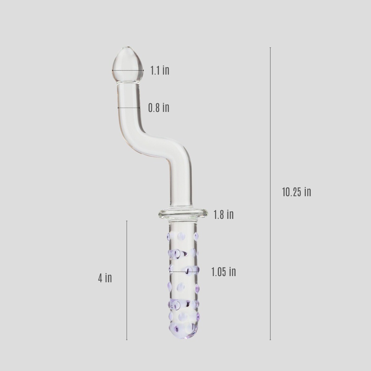 Double Ended Glass Juicer with Crank Handle G Spot Massager Anal Butt Plug Dildo