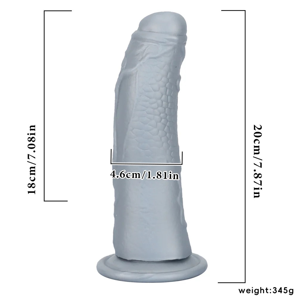7.87 Inch Huge Carrot Head Dildo Silicone Thick Anal Plug Butt Plugs SM Sex Toys
