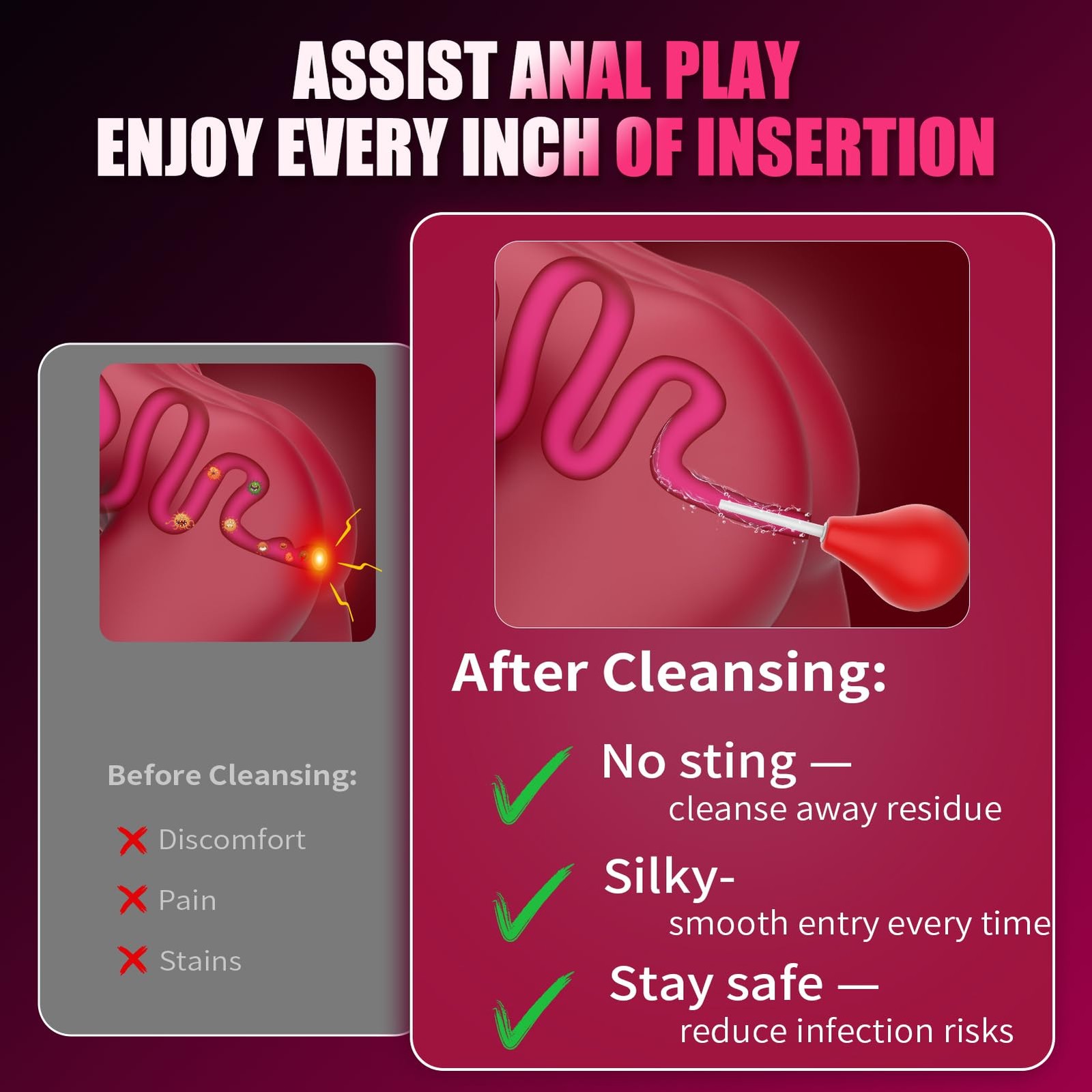 Yolodit 4PCS Anal Training Kit Anal Plug Adult Sex Toys, Silicone Vibrating B…
