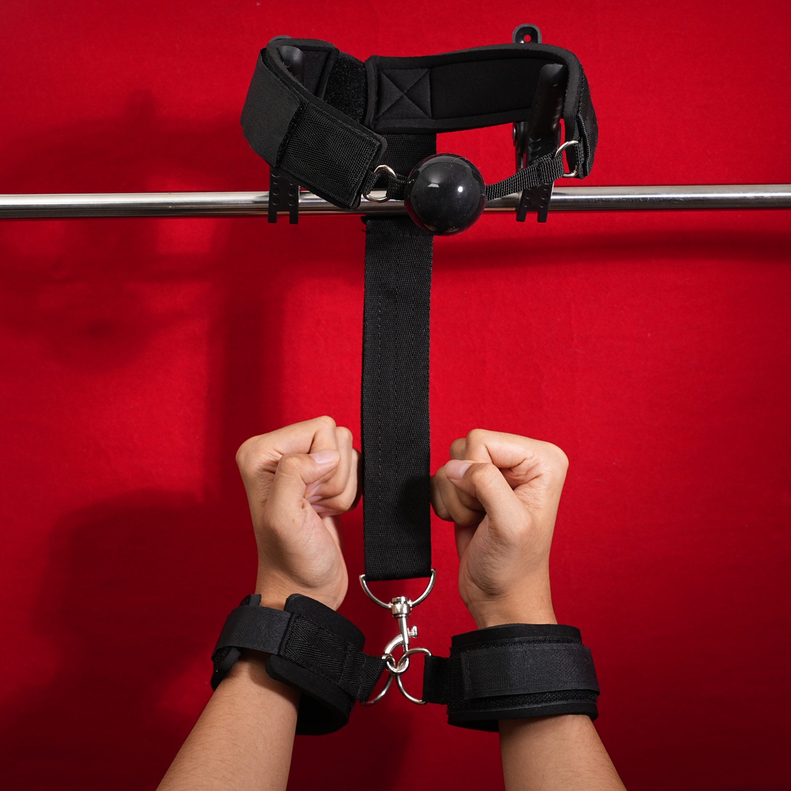 Nylon Bondage Set Fetish Handcuffs Mouth-Gag Slave BDSM Couples Game Sex Toys
