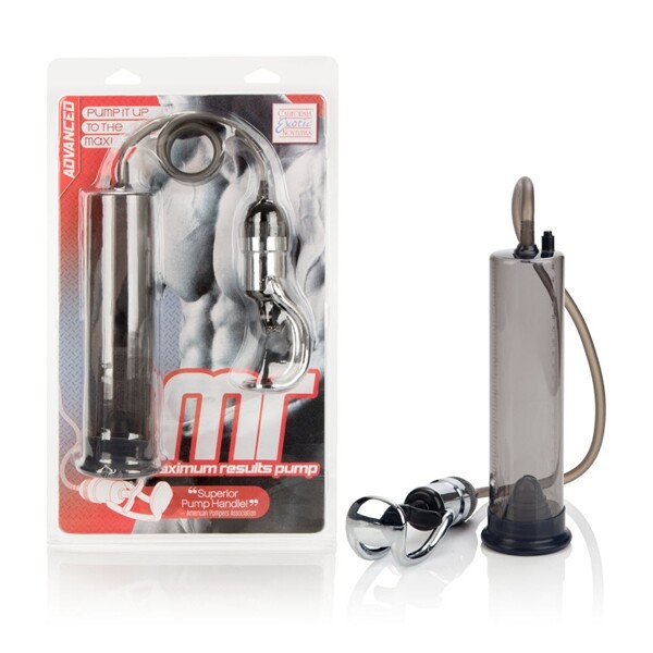 Max Results Adult Male Pump Smoked Cylinder Air Hose W/ Incredible Suction, New