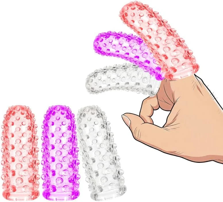 3Pcs Sex Toys Finger Condom, Adult Toys Finger Sleeve Female Condoms Clitoral G-