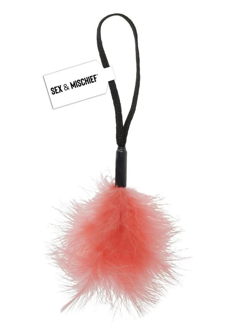 Sex & Mischief Peaches ‘n CreaMe Wrist Feather Tickler -Peach/Creme