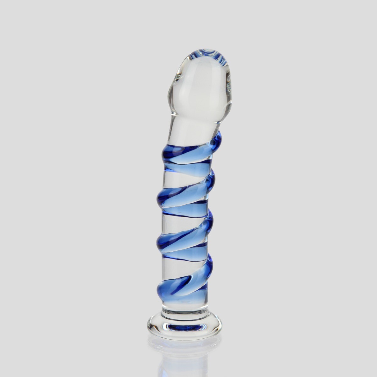 Glass Swirly Realistic G-spot Anal Dildo Dong Probe Butt Plug Prostate Massager