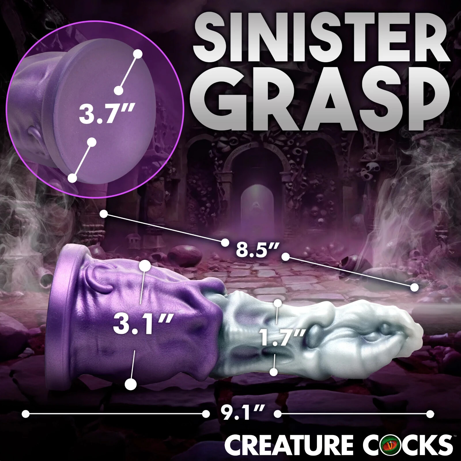 Creature Cocks: Grim Reaper Silicone Dildo —FREE SHIPPING!!!