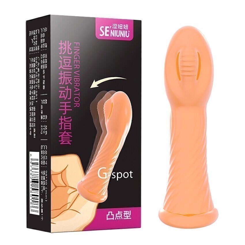 Soft Silicone Stimulator Finger Condom Sleeve Fun Tool Sensation Textured Adults