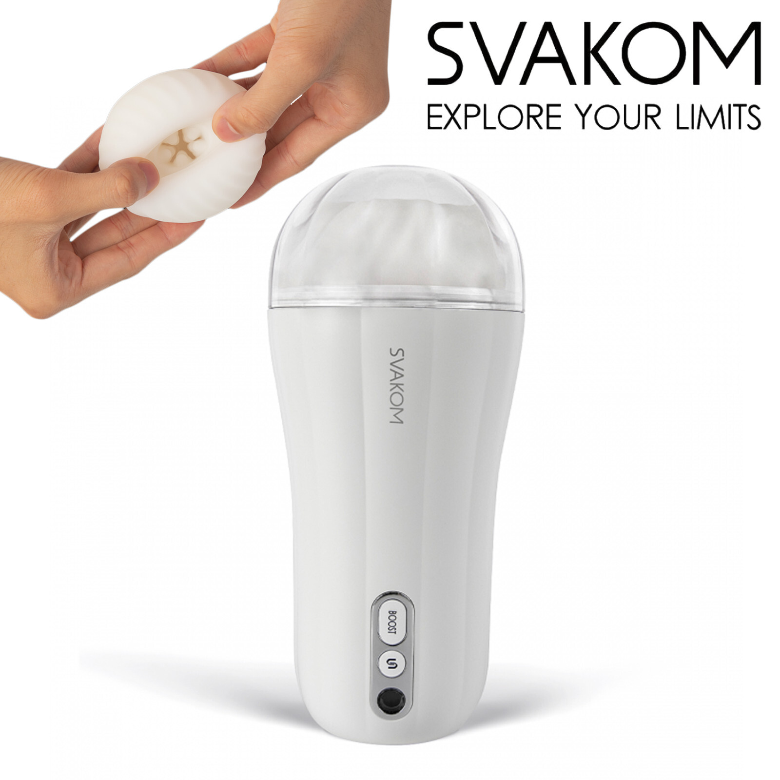 Svakom Robin Powerful Vibrating Masturbator for Men Soft TPE Sheath