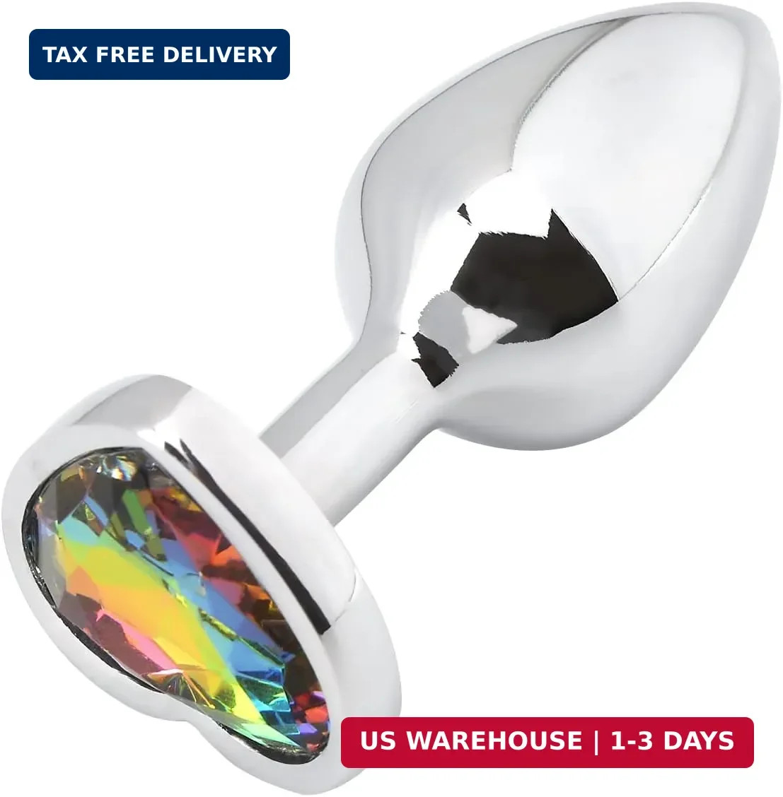 Akstore Small Fetish Anal Plug Butt Heart Personal Sex Massager(Colorful)