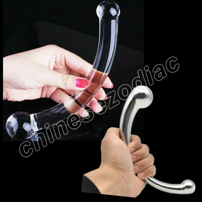 Metal/Crystal Glass Dildo Anal Butt Plug G Spot Massager Vagina Adult Sex Toys