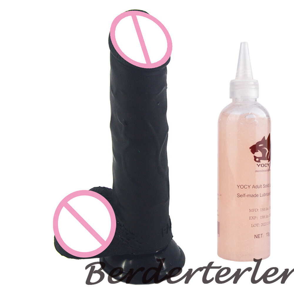 Silicone Realistic Anal Plug Skin Feeling Dildo Masturbator Huge Penis