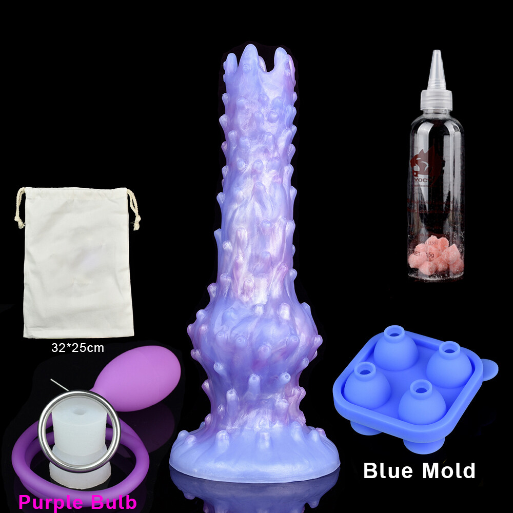 Silicone Anal Pneumatic Ovipositor Dildo With Diy Gelatin Eggs Butt Plug Sex Toy