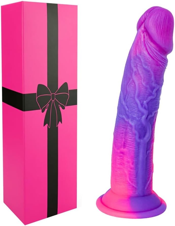 Liquid Silicone Realistic Anal Dildo Soft with Strong Suction Cup for Beginners,