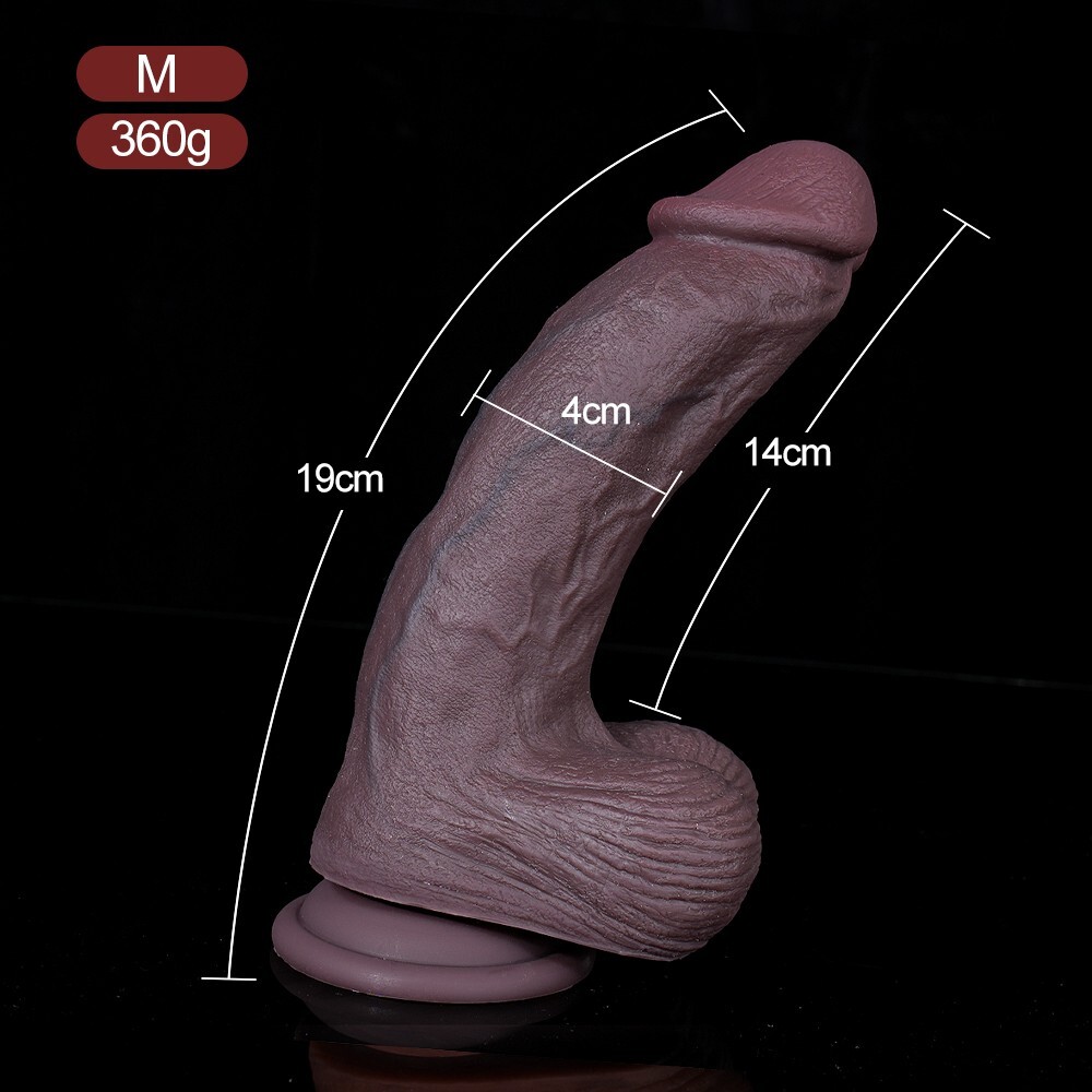 7.4 inch Liquid Realistic Dong Dildo Suction Cup Cock Veined Sex Toys For Women