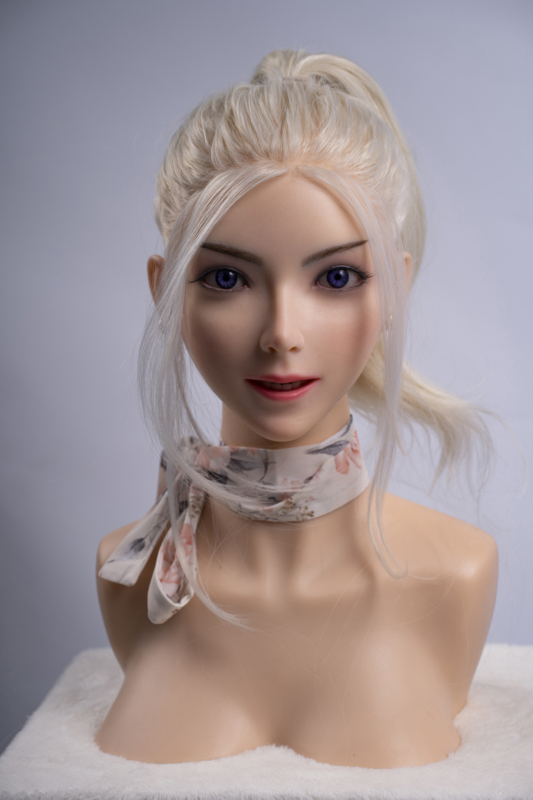 Realistic Sex Doll Head Real Oral Sex Silicone Mobile Jaw Implanted Hair for Men