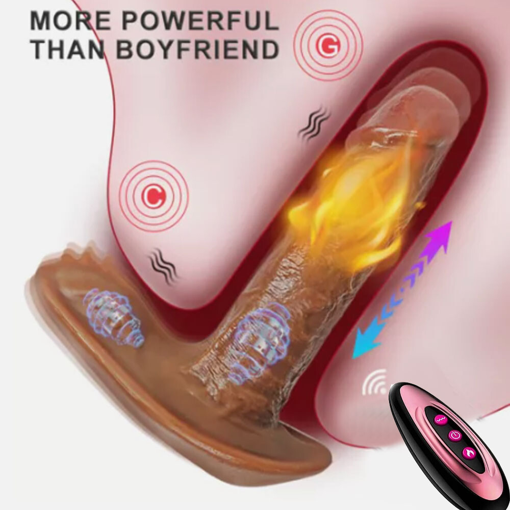Realistic-Dildo-Sex-Thrusting-Heating-Penis-Vibrator-Toy for Women Vibration SM