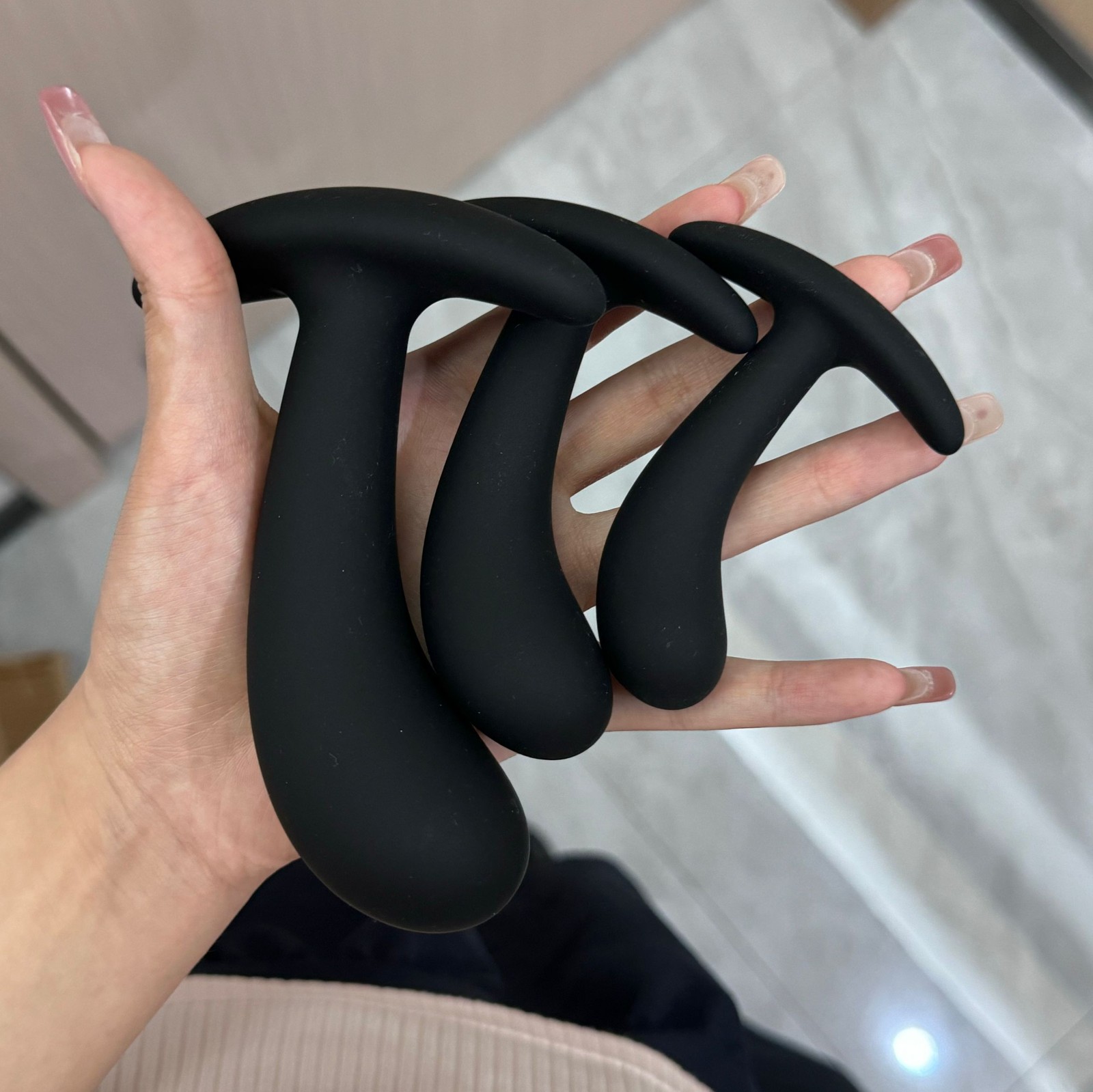 3 Piece Silicone Anal Training Starter Kits Beginner Anal Trainer Butt Plug Set