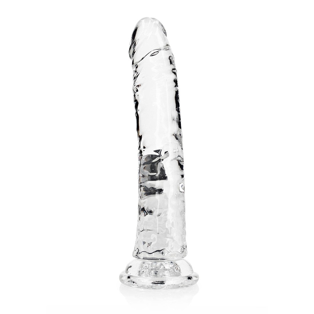Realrock Crystal Clear Slim Dildo 9” Transparent