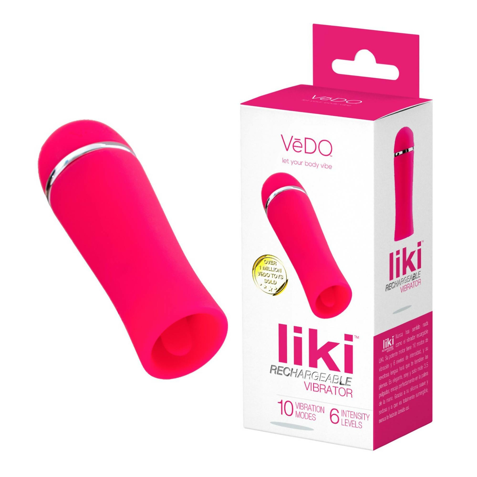 VeDO LIKI Rechargeable Flicker Vibe – Foxy Pink