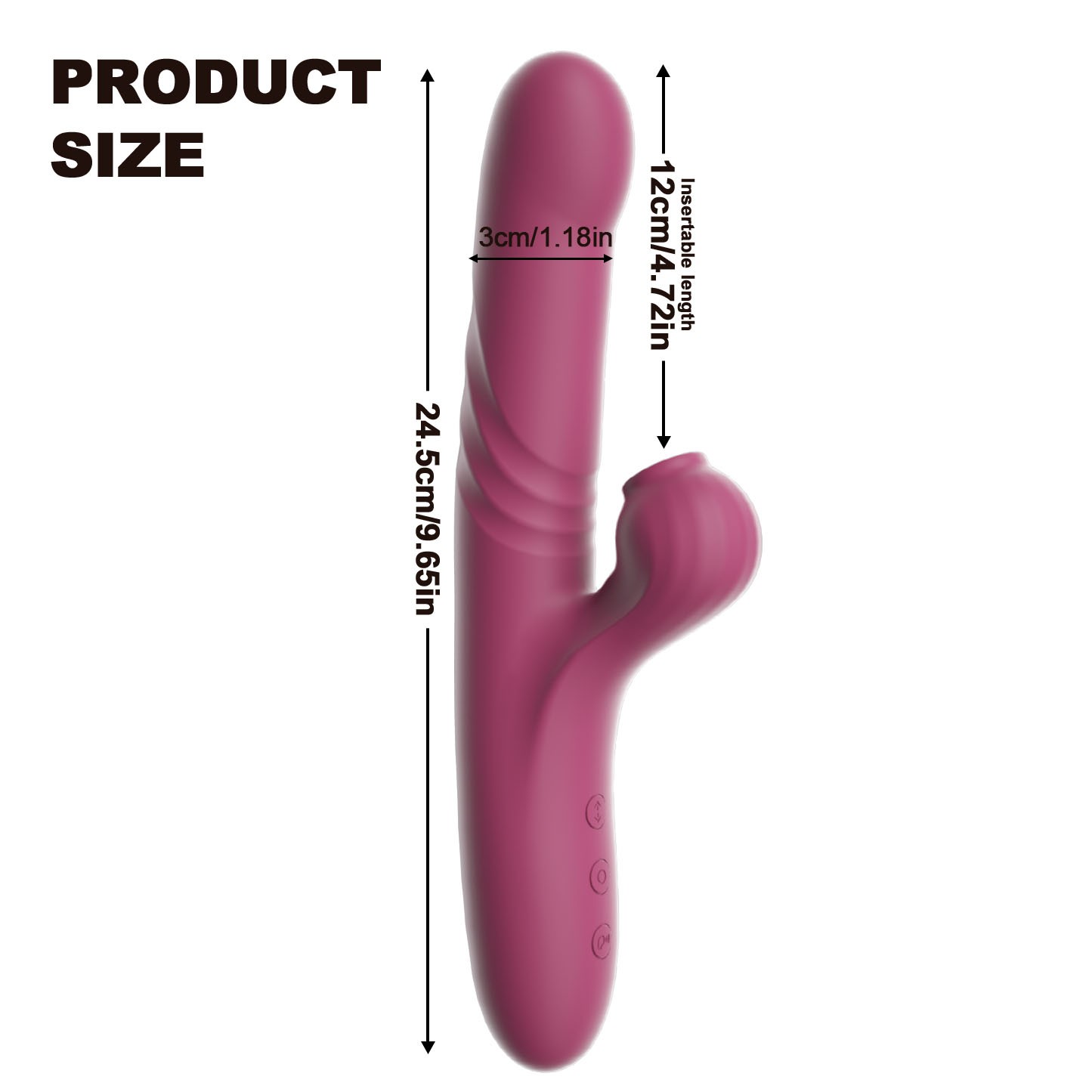 Thrusting Dildo Vibrator Sucker Clitoral G-Spot Stimulator Massager Wand Sex Toy