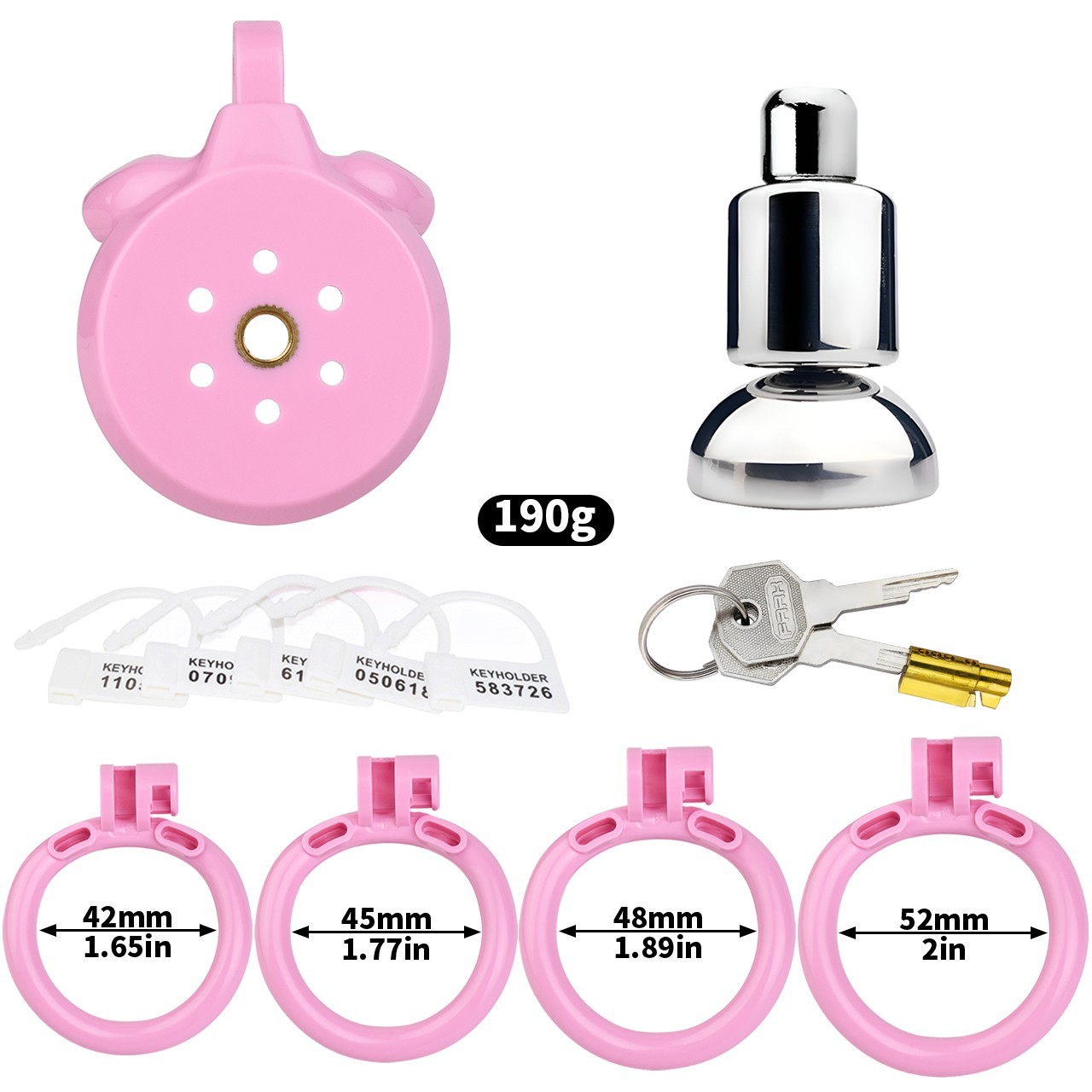 Male Realistic Chastity Cage ABS Resin Men Penis Restraints Devices with Lock SM