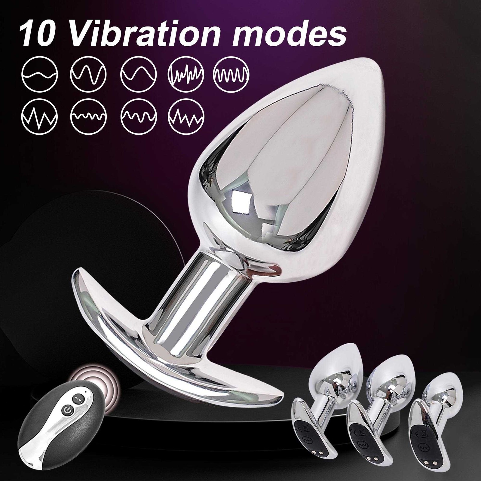 Sex Toy Anal Butt Plug G-Spot VIBRATOR /Silicone Anal Stopper Adult Toy Massager
