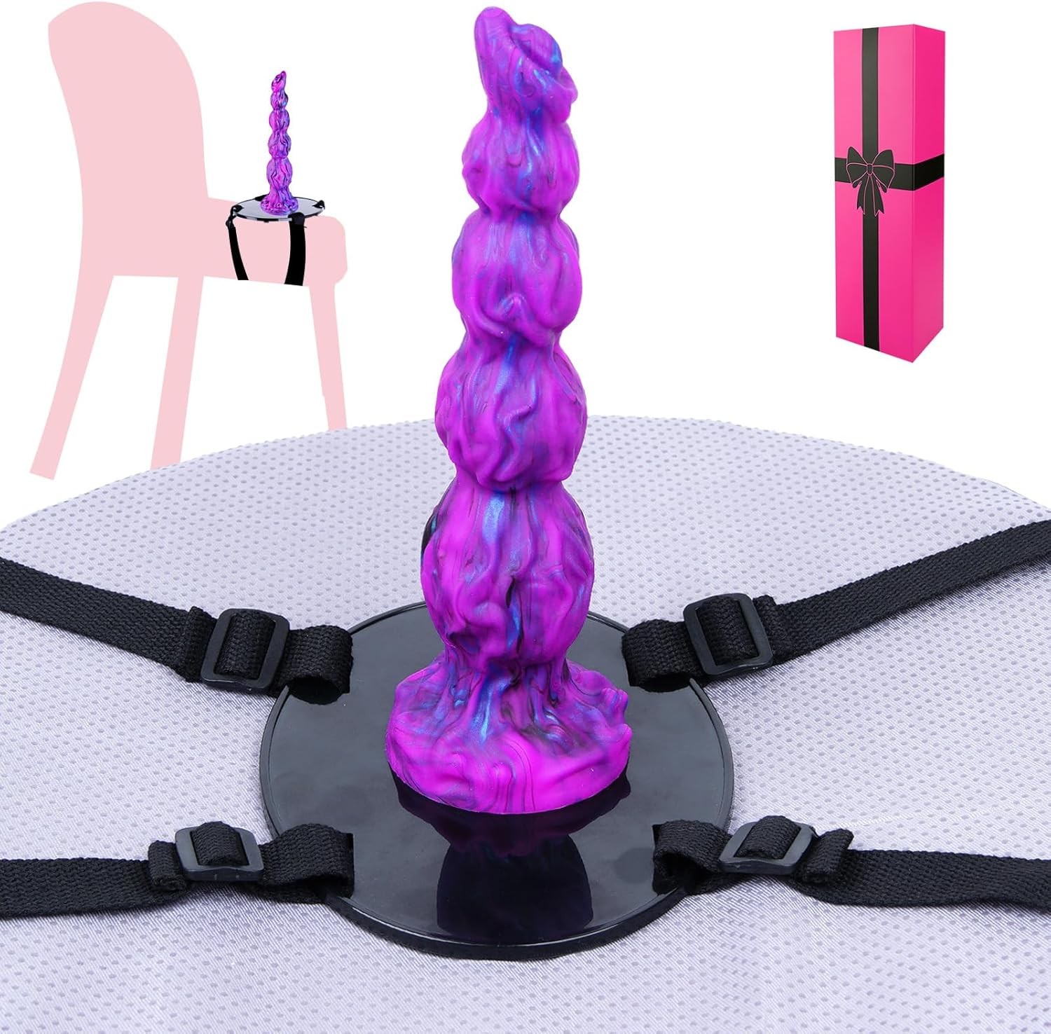 Extra Large Suction Cup Dildo Mount Sex Saddle Swing Chair, Realistic G-spot-Dil