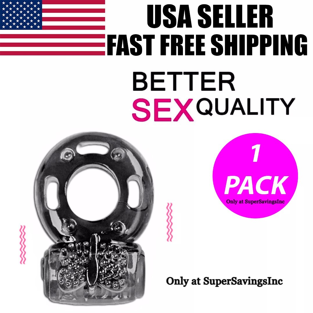 Male Vibrating Cock Ring Waterproof Penis Vibrator Couple Sex-Toy Clit Orgasm