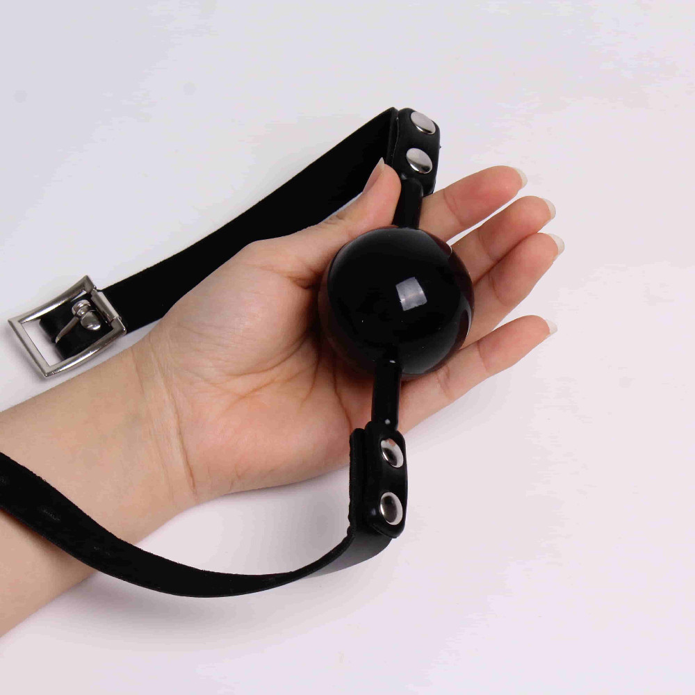 Faux Leather Silicone Flirting Mouth Ball Gag Bondage Slave Sex Toys Couples
